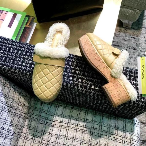 slippers prowow fall autumn winter warm wool slipper real fur platofrm shoes women luxury designer, Black
slippers prowow fall autumn winter warm wool slipper real fur platofrm shoes women luxury designer, Black