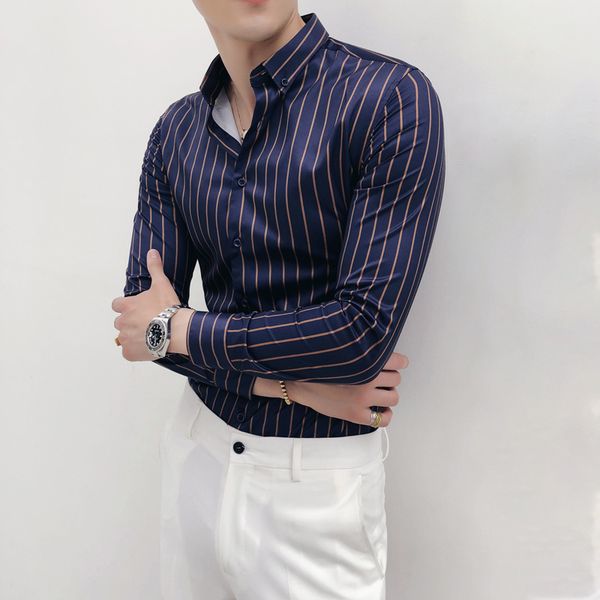 brands spring and autumn fashion boutique striped mens slim casual business long-sleeved shirt socially comfortable male shirt 4xl 5xl, White;black
brands spring and autumn fashion boutique striped mens slim casual business long-sleeved shirt socially comfortable male shirt 4xl 5xl, White;black
