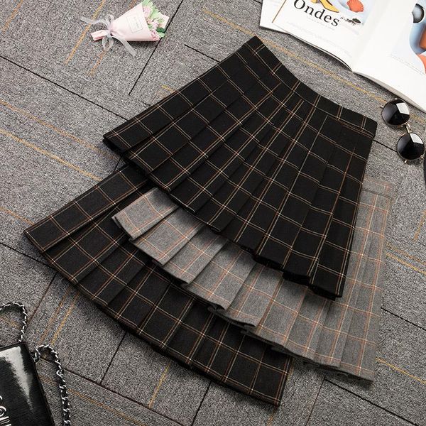 skirts 2021 womens fall winter skirt high waist plaid folded a-line above knee length female tennis pleated mini, Black
skirts 2021 womens fall winter skirt high waist plaid folded a-line above knee length female tennis pleated mini, Black