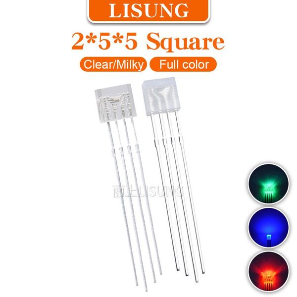 light beads 1000pcs/bag 255 square rgb led emitting diode 4 pins full-color tricolor milky clear common cathode anode colorful lamp
light beads 1000pcs/bag 255 square rgb led emitting diode 4 pins full-color tricolor milky clear common cathode anode colorful lamp