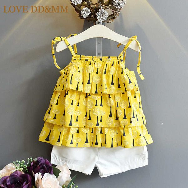 love dd&mm girls clothing sets summer girl fashion prints harness shirts + shorts suit for girl 210715, White
love dd&mm girls clothing sets summer girl fashion prints harness shirts + shorts suit for girl 210715, White