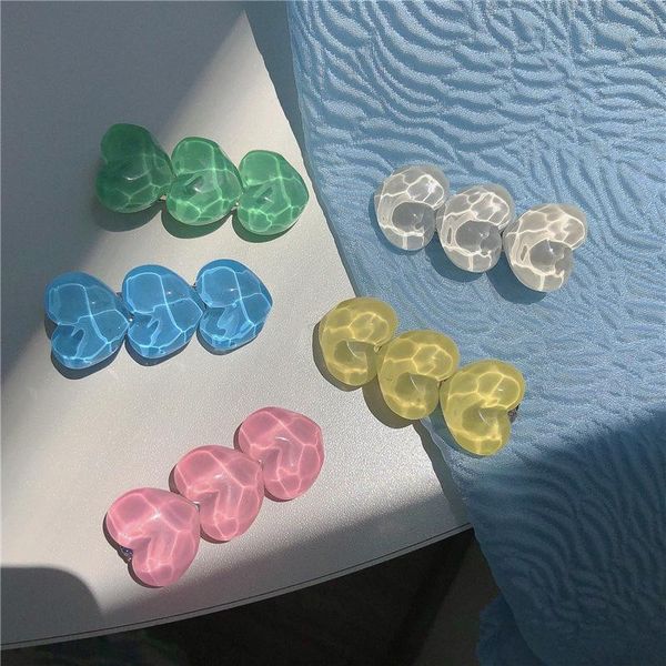 hair accessories candy color water ripple love hairpin cute girl bangs clip fashion women side, Slivery;white
hair accessories candy color water ripple love hairpin cute girl bangs clip fashion women side, Slivery;white