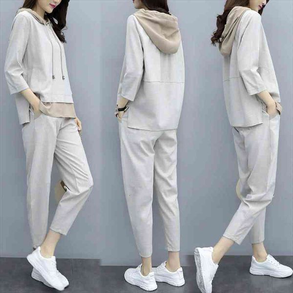 2 piece set woman hoodie pants tracksuit autumn winter women stitching color sportwear casual female jogging plus size 3xl, White
2 piece set woman hoodie pants tracksuit autumn winter women stitching color sportwear casual female jogging plus size 3xl, White