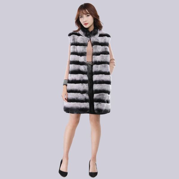 women's fur & faux winter natural real rex vest jacket coat women genuine gilet waistcoat, Black
women's fur & faux winter natural real rex vest jacket coat women genuine gilet waistcoat, Black