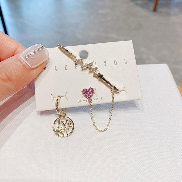 dangle & chandelier 2021 trendy round love pendant heart earrings with full ear cuff gold color plated cz zircon jewelry, Silver
dangle & chandelier 2021 trendy round love pendant heart earrings with full ear cuff gold color plated cz zircon jewelry, Silver