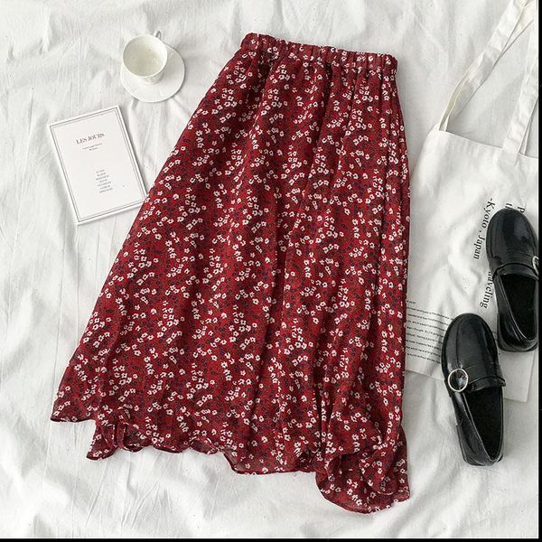 long section skirt spring and summer 2021 new womens korean version of the popular elastic high waist floral chiffon skirt, Black
long section skirt spring and summer 2021 new womens korean version of the popular elastic high waist floral chiffon skirt, Black