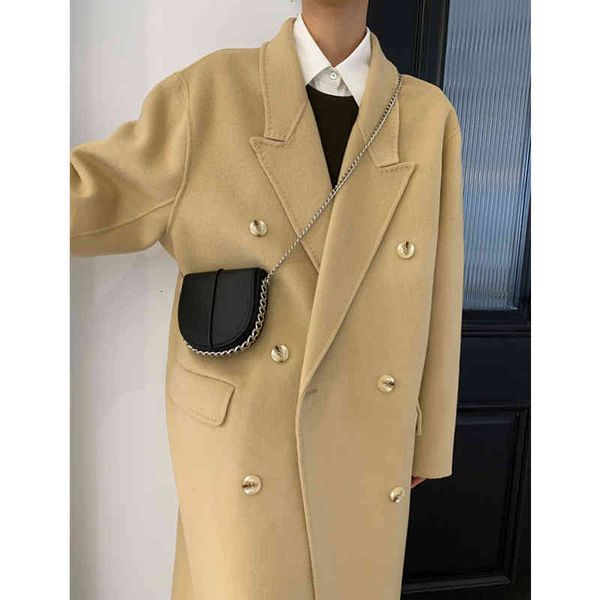 women's wool & blends macarone fairy color double breasted korean winter handmade long loose 100% sheep coat women size en overcoat nui, Black
women's wool & blends macarone fairy color double breasted korean winter handmade long loose 100% sheep coat women size en overcoat nui, Black