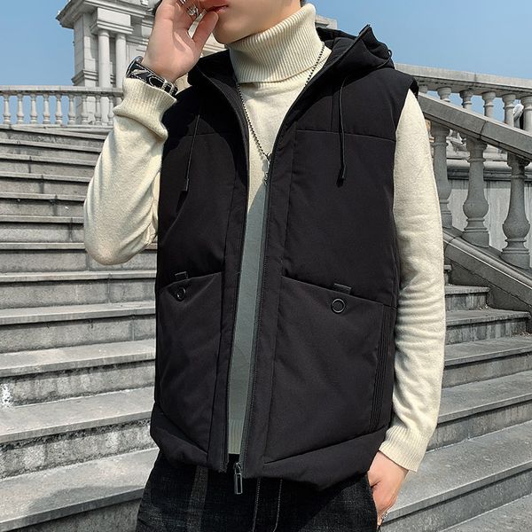 autumn and winter down cotton new trend vest thickened tide brand men's jacket, Black;white
autumn and winter down cotton new trend vest thickened tide brand men's jacket, Black;white
