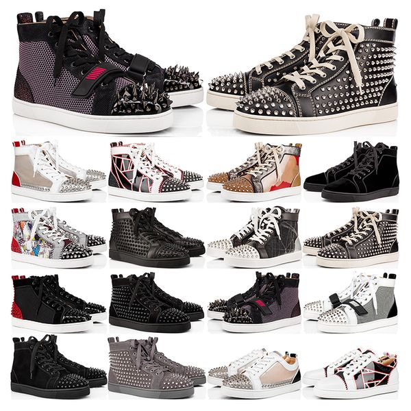 new arrival mens shoes red bottoms luxurys designers studded spikes fashion suede leather black print women flat sneaker party lovers
new arrival mens shoes red bottoms luxurys designers studded spikes fashion suede leather black print women flat sneaker party lovers