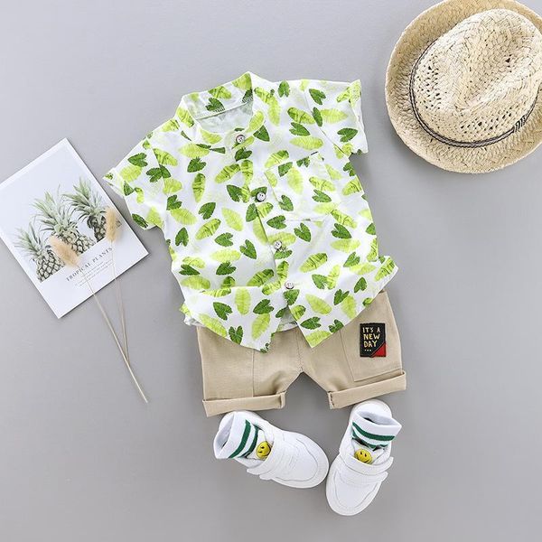 stand-up collar children boy clothes suit summer baby shirt clothing fashion leaf print crown two-piece1, White
stand-up collar children boy clothes suit summer baby shirt clothing fashion leaf print crown two-piece1, White