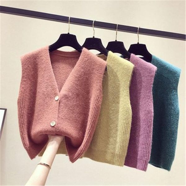 2021 new spring autumn wool sweater vest women v-neck knitted vest female casual tank sleeveless twist knit pullovers, Black;white
2021 new spring autumn wool sweater vest women v-neck knitted vest female casual tank sleeveless twist knit pullovers, Black;white