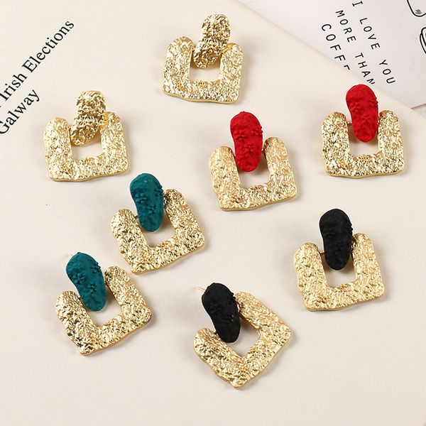 ez3328 fashion jewelry personality concave convex texture geometric creative temperament square earrings, Silver
ez3328 fashion jewelry personality concave convex texture geometric creative temperament square earrings, Silver