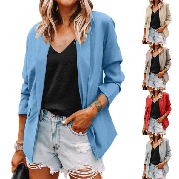 women's suits & blazers fall 2021 blazer suit jacket pure color temperament autumn and winter long-sleeved lapel dating femenino, White;black
women's suits & blazers fall 2021 blazer suit jacket pure color temperament autumn and winter long-sleeved lapel dating femenino, White;black