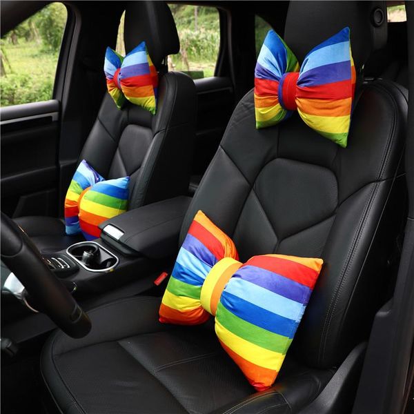 seat cushions cute rainbow bow knot car headrest auto interior neck pillow waist support back cushion protection for women girls
seat cushions cute rainbow bow knot car headrest auto interior neck pillow waist support back cushion protection for women girls