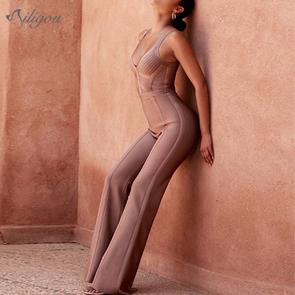women's jumpsuits & rompers ailigou2021 autumn ladies bandage jumpsuit celebrity party bodycon deep v-neck long sleeve wide leg vestido, Black;white
women's jumpsuits & rompers ailigou2021 autumn ladies bandage jumpsuit celebrity party bodycon deep v-neck long sleeve wide leg vestido, Black;white