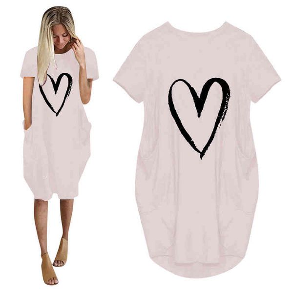 casual dresses modern short-sleeve shirt with round neckline and heart print vrsw, Black;gray
casual dresses modern short-sleeve shirt with round neckline and heart print vrsw, Black;gray