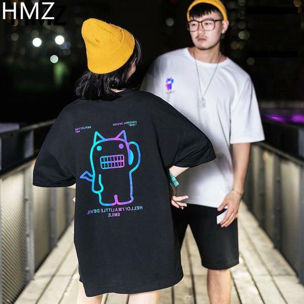 men's t-shirts hmz oversize t shirts cartoon print reflective rainbow harajuku streetwear tees cotton casual half sleeve clothing, White;black
men's t-shirts hmz oversize t shirts cartoon print reflective rainbow harajuku streetwear tees cotton casual half sleeve clothing, White;black