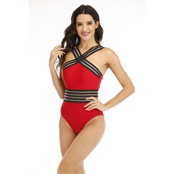 women one piece swimsuit swimwear high neck bandage cross back monokini black swimming bathing suits
women one piece swimsuit swimwear high neck bandage cross back monokini black swimming bathing suits