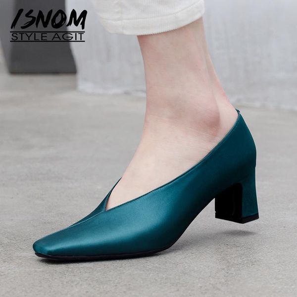 dress shoes isnom satin pumps women square toe footwear party thick high heels female shallow woman summer 2021, Black
dress shoes isnom satin pumps women square toe footwear party thick high heels female shallow woman summer 2021, Black