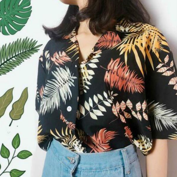 women's blouses & shirts 2021 summer boho style loose half sleeve blouse fashion ladies leaf printed, White
women's blouses & shirts 2021 summer boho style loose half sleeve blouse fashion ladies leaf printed, White