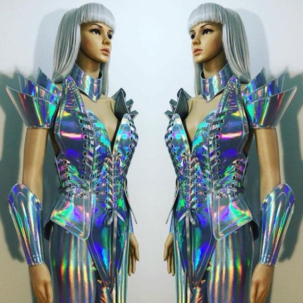 party decoration bar nightclub future technology fashion holographic armor interactive gogo dancer costume rave festival clothes
party decoration bar nightclub future technology fashion holographic armor interactive gogo dancer costume rave festival clothes