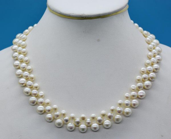 chokers 6-8mm 3 rows natural white freshwater pearl necklace. delicate, bridal wedding necklace, Golden;silver
chokers 6-8mm 3 rows natural white freshwater pearl necklace. delicate, bridal wedding necklace, Golden;silver