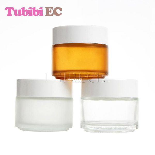 storage bottles & jars 5pcs/lot 100g transparent amber frosted glass white screw lid cream empty cosmetic packaging containers
storage bottles & jars 5pcs/lot 100g transparent amber frosted glass white screw lid cream empty cosmetic packaging containers