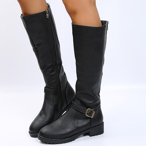 boots 2021 autumn women knee high women's zip leather buckle woman low heels ladies belt female shoes big size, Black
boots 2021 autumn women knee high women's zip leather buckle woman low heels ladies belt female shoes big size, Black