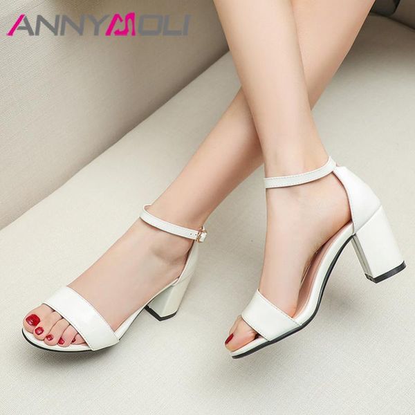 sandals annymoli ankle strap shoes women high heel buckle block heels footwear ladies summer dress white size 43, Black
sandals annymoli ankle strap shoes women high heel buckle block heels footwear ladies summer dress white size 43, Black