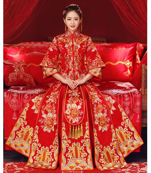 red chinese cheongsam traditional style long tissue qipao women s-3xl size clothes 05y1, Blue;red
red chinese cheongsam traditional style long tissue qipao women s-3xl size clothes 05y1, Blue;red