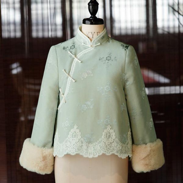 ethnic clothing improved cheongsam autumn/winter 2021, the chinese wind coat quilted jacket female outfit thickening small, Red
ethnic clothing improved cheongsam autumn/winter 2021, the chinese wind coat quilted jacket female outfit thickening small, Red