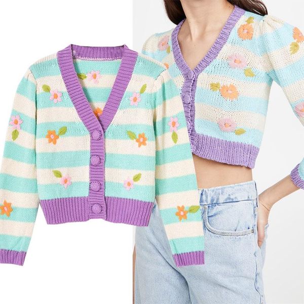 women's knits & tees 2021 autumn winter women sweater cardigans v-neck long sleeve single breasted flowers striped vintage knitted outw, White
women's knits & tees 2021 autumn winter women sweater cardigans v-neck long sleeve single breasted flowers striped vintage knitted outw, White