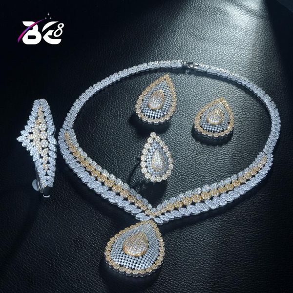 earrings & necklace be 8 2 tones copper cubic zirconia wedding jewelry set, dubai bridal 4pcs bracelet earring ring set bijoux femme s305, Silver
earrings & necklace be 8 2 tones copper cubic zirconia wedding jewelry set, dubai bridal 4pcs bracelet earring ring set bijoux femme s305, Silver