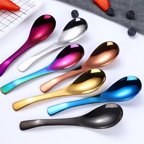 spoons korean tableware home stainless steel stir bar fashion short handle colorful ice spoon soild color classic simple 1pc
spoons korean tableware home stainless steel stir bar fashion short handle colorful ice spoon soild color classic simple 1pc