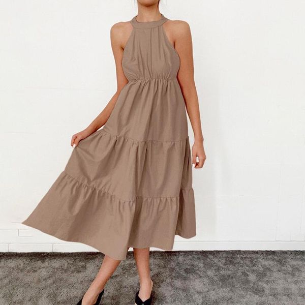 casual dresses lexie zhang spring summer 2021 fashion elegant back hanging neck tie stitching waist-to-waist thin big swing dress, Black;gray
casual dresses lexie zhang spring summer 2021 fashion elegant back hanging neck tie stitching waist-to-waist thin big swing dress, Black;gray