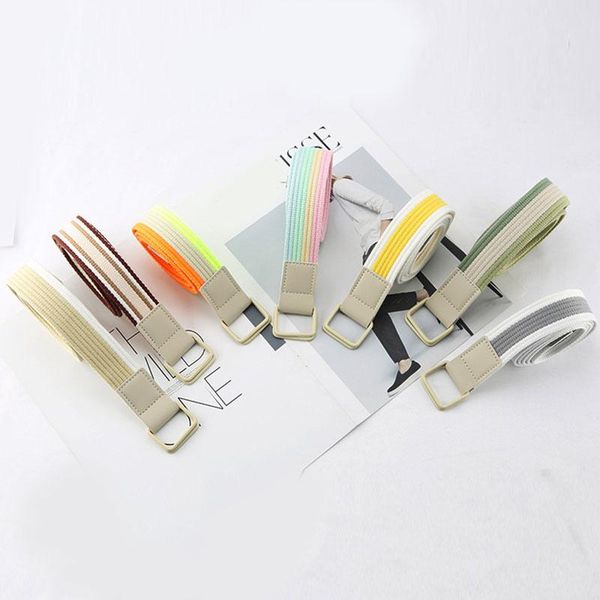 belts striped multicolor stripes canvas women's belt jeans decoration double-ring buckle men's casual tide punk, Black;brown
belts striped multicolor stripes canvas women's belt jeans decoration double-ring buckle men's casual tide punk, Black;brown