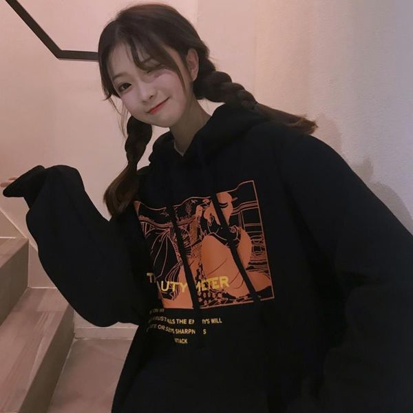 hoodie women winter plus velvet thicker warm printed loose womens hoody all-match simple streetwear style students trendy daily, Black
hoodie women winter plus velvet thicker warm printed loose womens hoody all-match simple streetwear style students trendy daily, Black