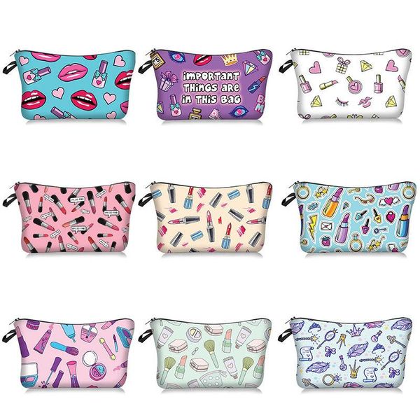 cosmetic bags & cases fashion print lipstick lips pattern makeup bag women's storage zipper portable female travel wash organizer
cosmetic bags & cases fashion print lipstick lips pattern makeup bag women's storage zipper portable female travel wash organizer