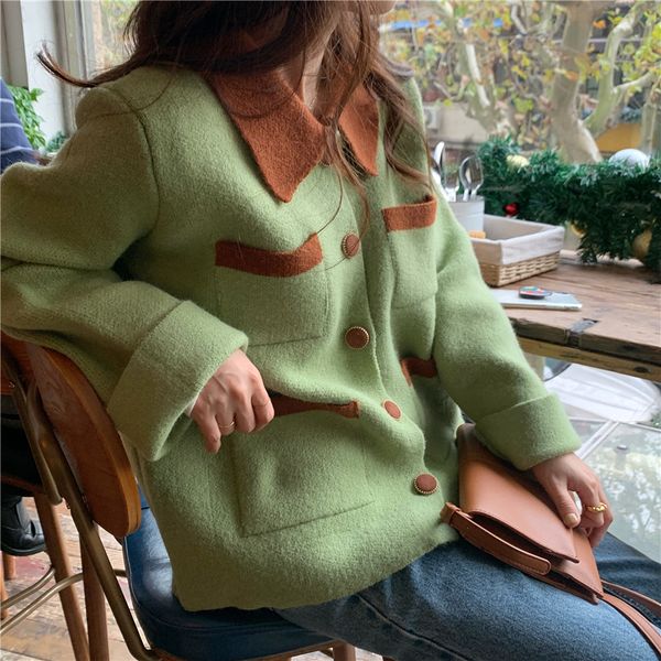 color-hit lady coats women vintage 2021 new winter warm thicken casual jacket knitted streetwear loose ydsh, Black;brown
color-hit lady coats women vintage 2021 new winter warm thicken casual jacket knitted streetwear loose ydsh, Black;brown