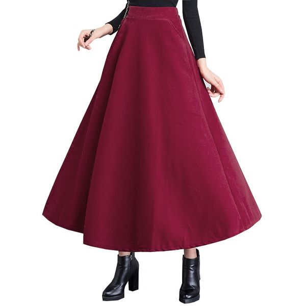 new 2021 women fall winter high-waist pockets woollen women's and s-2xl style mid-long line skirts o341 icul, Black
new 2021 women fall winter high-waist pockets woollen women's and s-2xl style mid-long line skirts o341 icul, Black