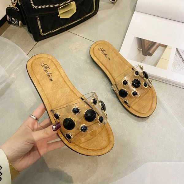 slippers women's flat women shoes summer slides female non slip transparent casual pearl beach ladies slipper 2021, Black
slippers women's flat women shoes summer slides female non slip transparent casual pearl beach ladies slipper 2021, Black