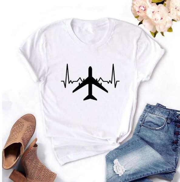 women's t-shirt airplane heartbeat print junior t-shirts pattern casual pure cotton tees men's round neck white lady alternative t
women's t-shirt airplane heartbeat print junior t-shirts pattern casual pure cotton tees men's round neck white lady alternative t