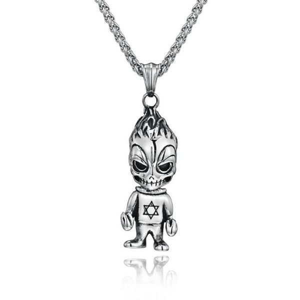 chains stainless steel star of david little evil doll pendant necklace jewelry gift for him with chain, Silver
chains stainless steel star of david little evil doll pendant necklace jewelry gift for him with chain, Silver