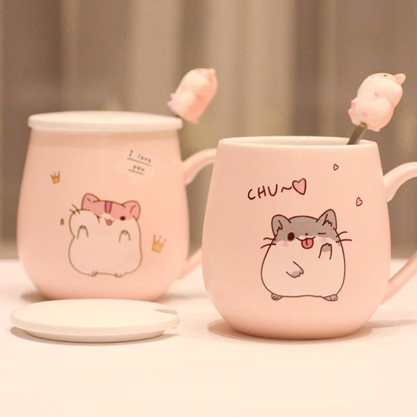 mugs kawaii original hamster coffee cups with lid spoon ceramic breakfast milk cartoon tea boba drinking cup gift for girl
mugs kawaii original hamster coffee cups with lid spoon ceramic breakfast milk cartoon tea boba drinking cup gift for girl