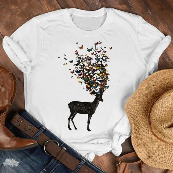 floral deer butterfly print and men t shirt women short sleeve o neck loose tee female clothes camisetas mujer, White;black
floral deer butterfly print and men t shirt women short sleeve o neck loose tee female clothes camisetas mujer, White;black