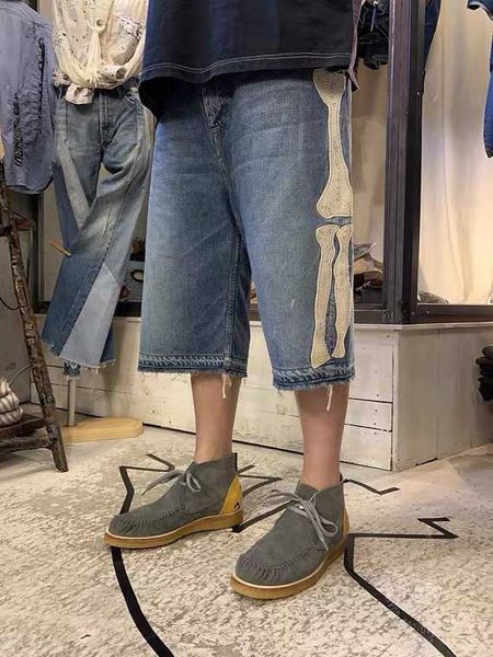 men's shorts autumn and winter new fashion brand bone embroidery washed five point jeans casual pants men's shorts, White;black
men's shorts autumn and winter new fashion brand bone embroidery washed five point jeans casual pants men's shorts, White;black