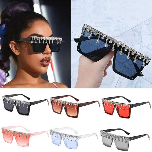 wholesale drip crystal rhinestone square sunglasses oversized shades flat sun glasses for women fashion 2021 luxury wedding, White;black
wholesale drip crystal rhinestone square sunglasses oversized shades flat sun glasses for women fashion 2021 luxury wedding, White;black