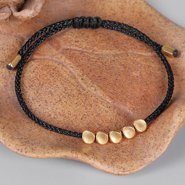 charm bracelets women men tibetan buddhist creative irregular copper beads red black rope pulling bracelet handmade knot thread couple, Golden;silver
charm bracelets women men tibetan buddhist creative irregular copper beads red black rope pulling bracelet handmade knot thread couple, Golden;silver