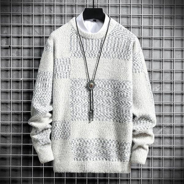 men's contrast pullover 2021 new long sleeve warm knit sweater casual slim fit knittwear o-neck mens clothing -3xl, White;black
men's contrast pullover 2021 new long sleeve warm knit sweater casual slim fit knittwear o-neck mens clothing -3xl, White;black