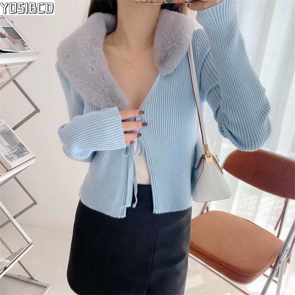 yosibcd women 2021 fashion patchwork faux fur knitted cardigan sweater vintage with tied long sleeve female outerwear chic, White
yosibcd women 2021 fashion patchwork faux fur knitted cardigan sweater vintage with tied long sleeve female outerwear chic, White